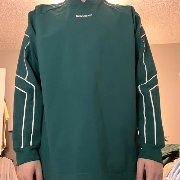 XL adidas windbreaker in dark green - Picture 2 of 3